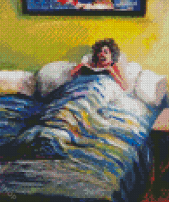 Woman Reading In Bed Diamond Paintings