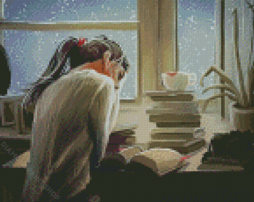 A Girl Reading Diamond Paintings