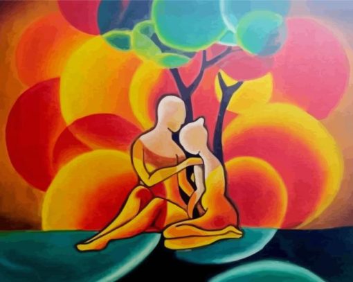 Abstract Couple Diamond Paintings