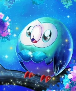 Aesthetic Rowlet Art Diamond Paintings