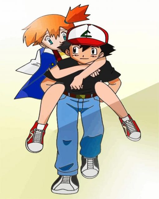 Ash And Misty Pokemon Diamond Paintings