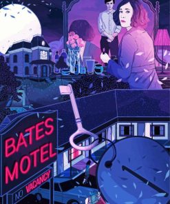 Bates Motel Illustartion Art Diamond Paintings