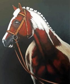 Brown And White Horse Art Diamond Paintings