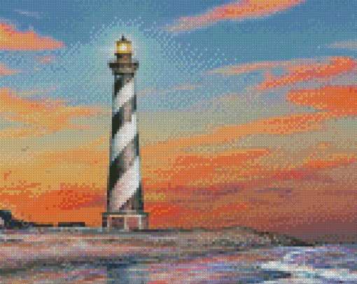 Cape Hatteras Lighthouse Illustration Diamond Paintings