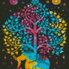 Colorful Elephant Tree Of Life Diamond Paintings