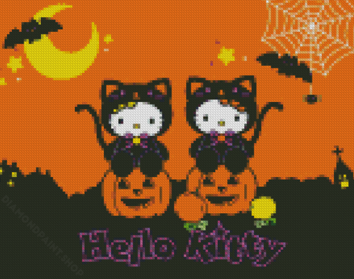 Cute Hello Kitty Halloween Diamond Paintings