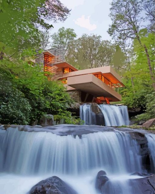 Frank Lloyd Wright Fallingwaters Diamond Paintings