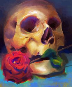 Mourning Love Skull Diamond Paintings