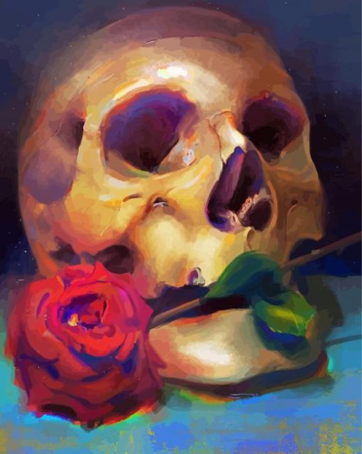 Mourning Love Skull Diamond Paintings