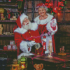 Mrs Claus And Mr Claus Art Diamond Paintings