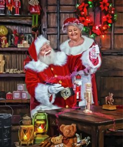 Mrs Claus And Mr Claus Art Diamond Paintings