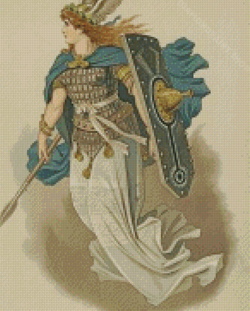 Norse Mythology Traditional Valkyrie By Carl Emil Doepler Diamond Paintings