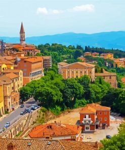 Perugia Italy City Diamond Paintings