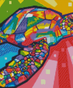 Pop Art Turtle Illustartion Diamond Paintings