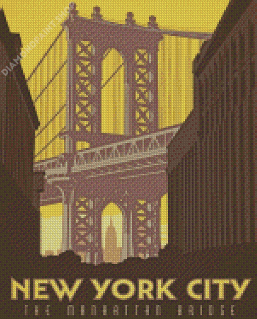 The Manhattan Bridge Poster Diamond Paintings