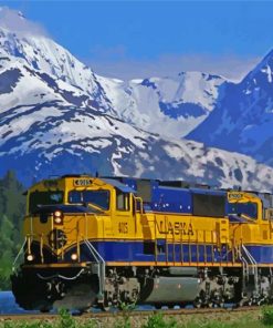 Winter Alaska Railroad Diamond Paintings