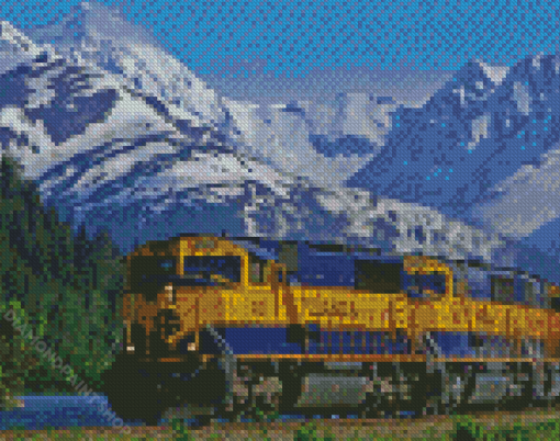 Winter Alaska Railroad Diamond Paintings