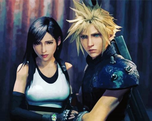 Aesthetic Cloud And Tifa Diamond Paintings