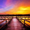 Aesthetic Docks With Sunset Diamond Paintings