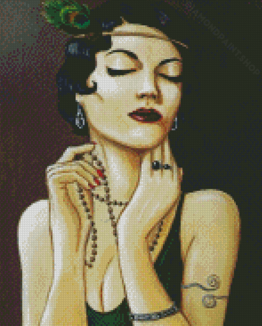 Aesthetic Flapper Girl Diamond Paintings