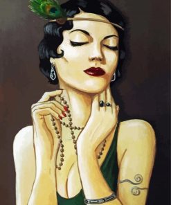 Aesthetic Flapper Girl Diamond Paintings