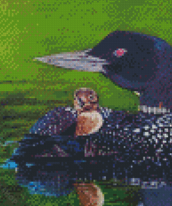 Aesthetic Loon And Baby Diamond Paintings