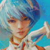 Aesthetic Rei Ayanami Diamond Paintings