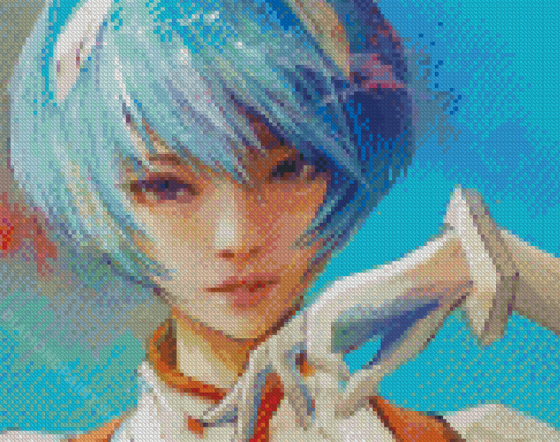 Aesthetic Rei Ayanami Diamond Paintings