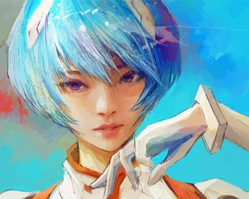 Aesthetic Rei Ayanami Diamond Paintings