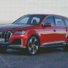 Aesthetic Red Audi Illustration Diamond Paintings