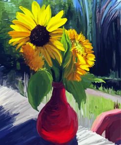 Aesthetic Sunflower Vase Diamond Paintings