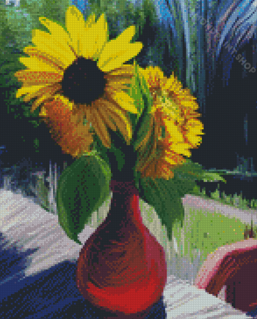 Aesthetic Sunflower Vase Diamond Paintings