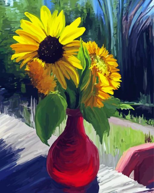 Aesthetic Sunflower Vase Diamond Paintings