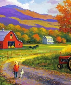 Autumn Country Scene Diamond Paintings