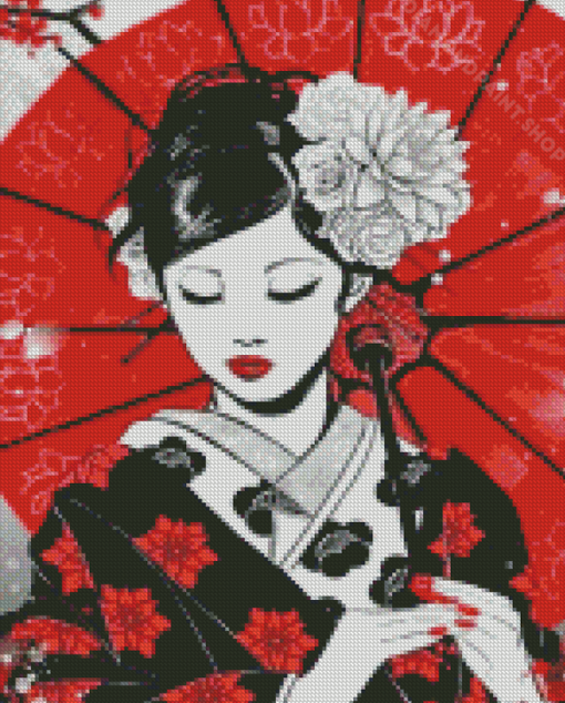 Beautiful Japanese Geisha Diamond Paintings