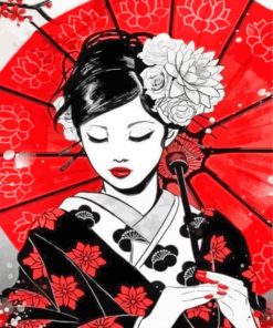 Beautiful Japanese Geisha Diamond Paintings