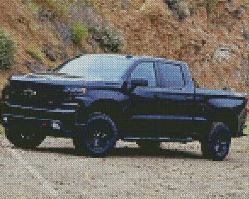 Black Chevy Truck Diamond Paintings