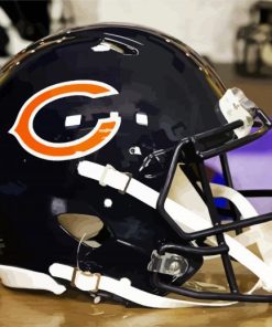 Black Chicago Bears Helmet Diamond Painting