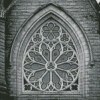 Black And White Cathedral Rose Diamond Paintings