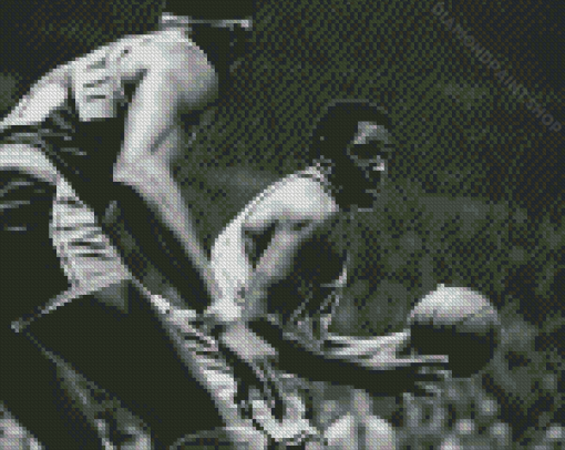 Black And white Basketballer Willis Reed Diamond Paintings