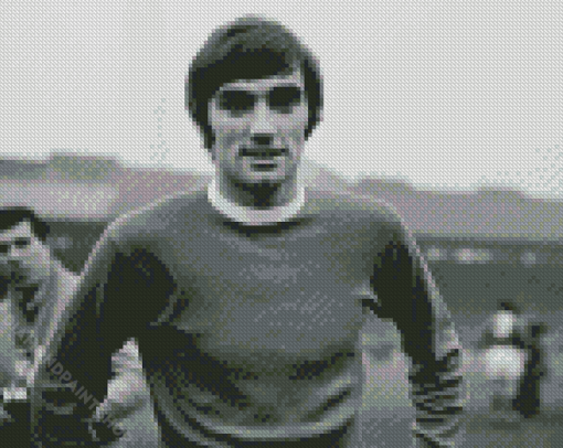 Black And White George Best Diamond Paintings