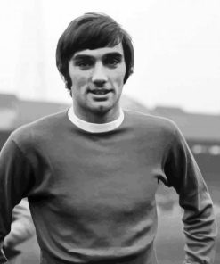 Black And White George Best Diamond Paintings