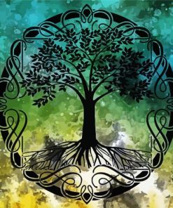 Black Celtic Tree Diamond Paintings