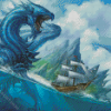 Blue Sea Monsters Diamond Paintings