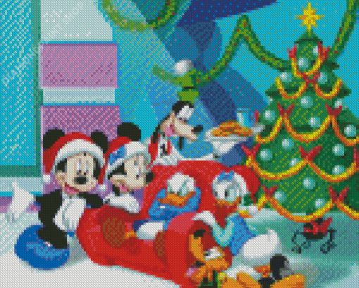 Cool Mickey Mouse Christmas Art Diamond Paintings