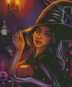 Cute Halloween Witch Diamond Paintings