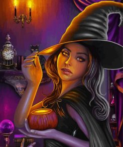 Cute Halloween Witch Diamond Paintings