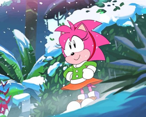 Cute Sonic Amy Rose Diamond Paintings