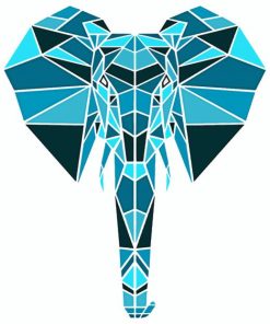 Elephant Geometric Animal Diamond Paintings