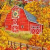 Fall Barn Art Diamond Paintings